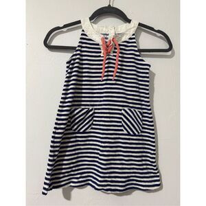 Janie and Jack navy and white striped dress 5